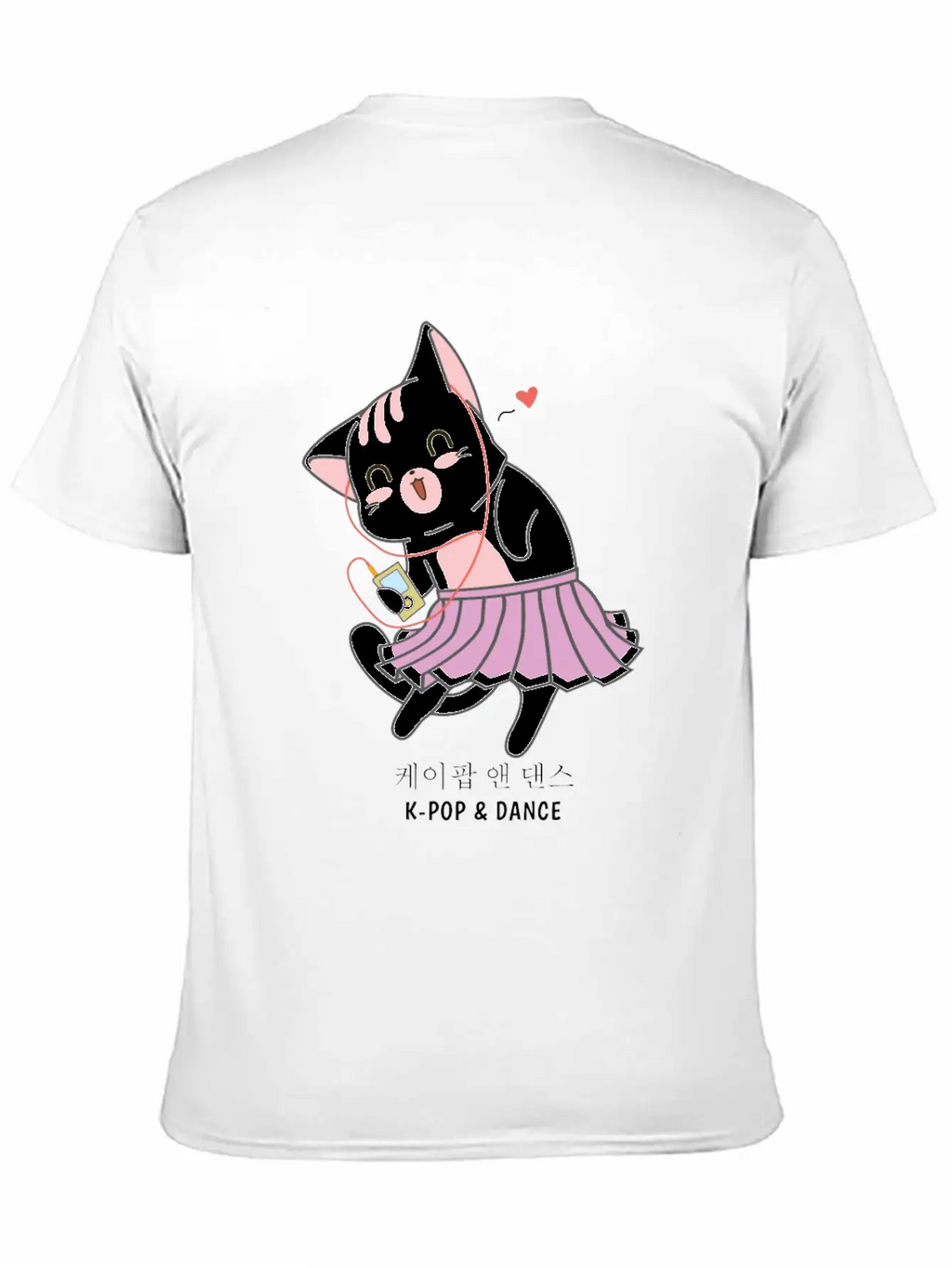 K-Pop And Dance Cat Saranghae Korea Pop Breathable Soft Cotton T-Shirt – Timeless Casual Look