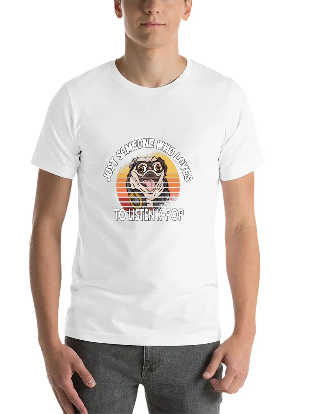 K-pop Pop Music Pug Lover Kpop Bias Fan Essential Cotton Tee For Daily Outfits – Unisex Style