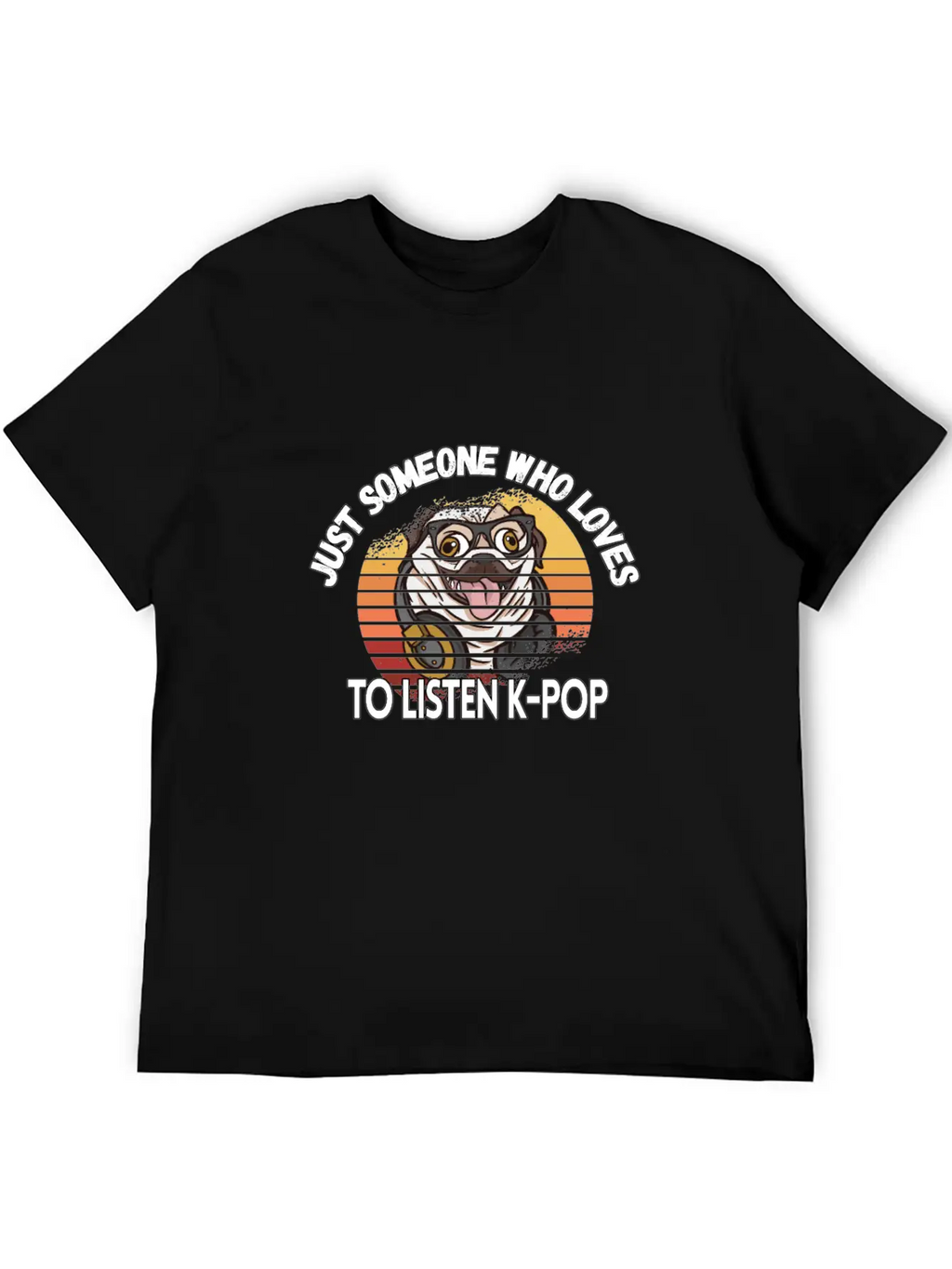 K-pop Pop Music Pug Lover Kpop Bias Fan Essential Cotton Tee For Daily Outfits – Unisex Style