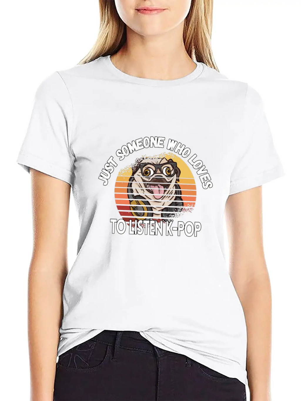 K-pop Pop Music Pug Lover Kpop Bias Fan Essential Cotton Tee For Daily Outfits – Unisex Style