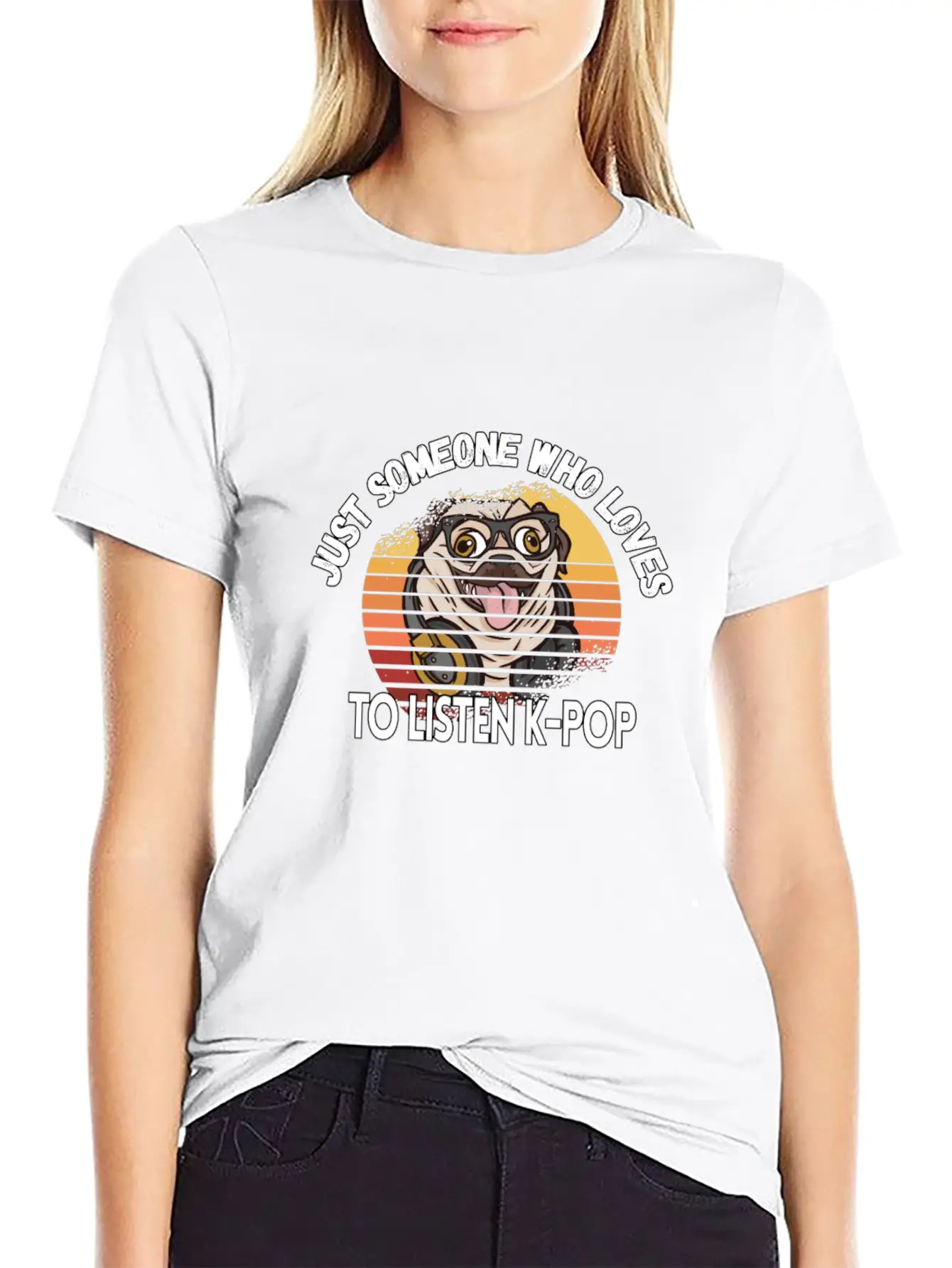 K-pop Pop Music Pug Lover Kpop Bias Fan Essential Cotton Tee For Daily Outfits – Unisex Style