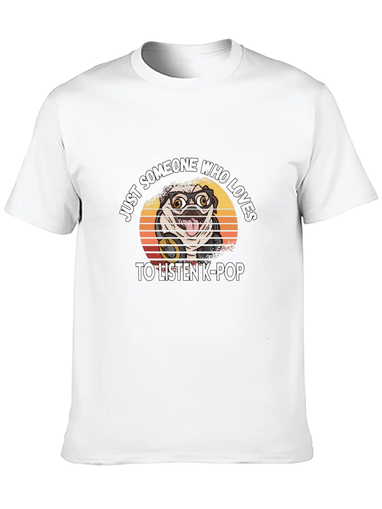K-pop Pop Music Pug Lover Kpop Bias Fan Essential Cotton Tee For Daily Outfits – Unisex Style