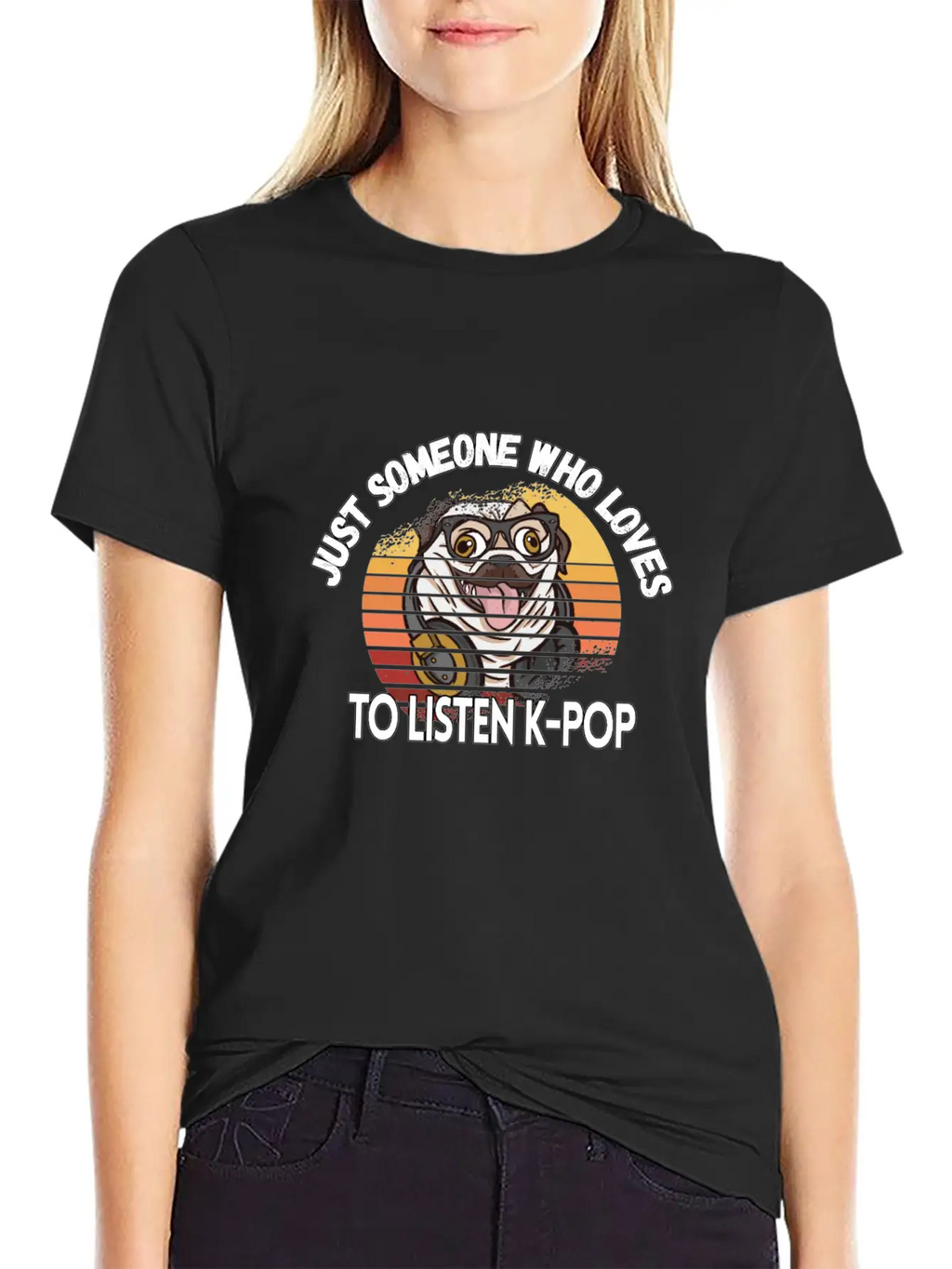 K-pop Pop Music Pug Lover Kpop Bias Fan Essential Cotton Tee For Daily Outfits – Unisex Style