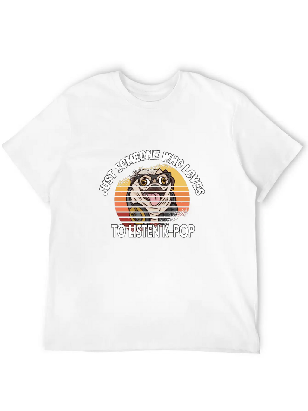 K-pop Pop Music Pug Lover Kpop Bias Fan Essential Cotton Tee For Daily Outfits – Unisex Style