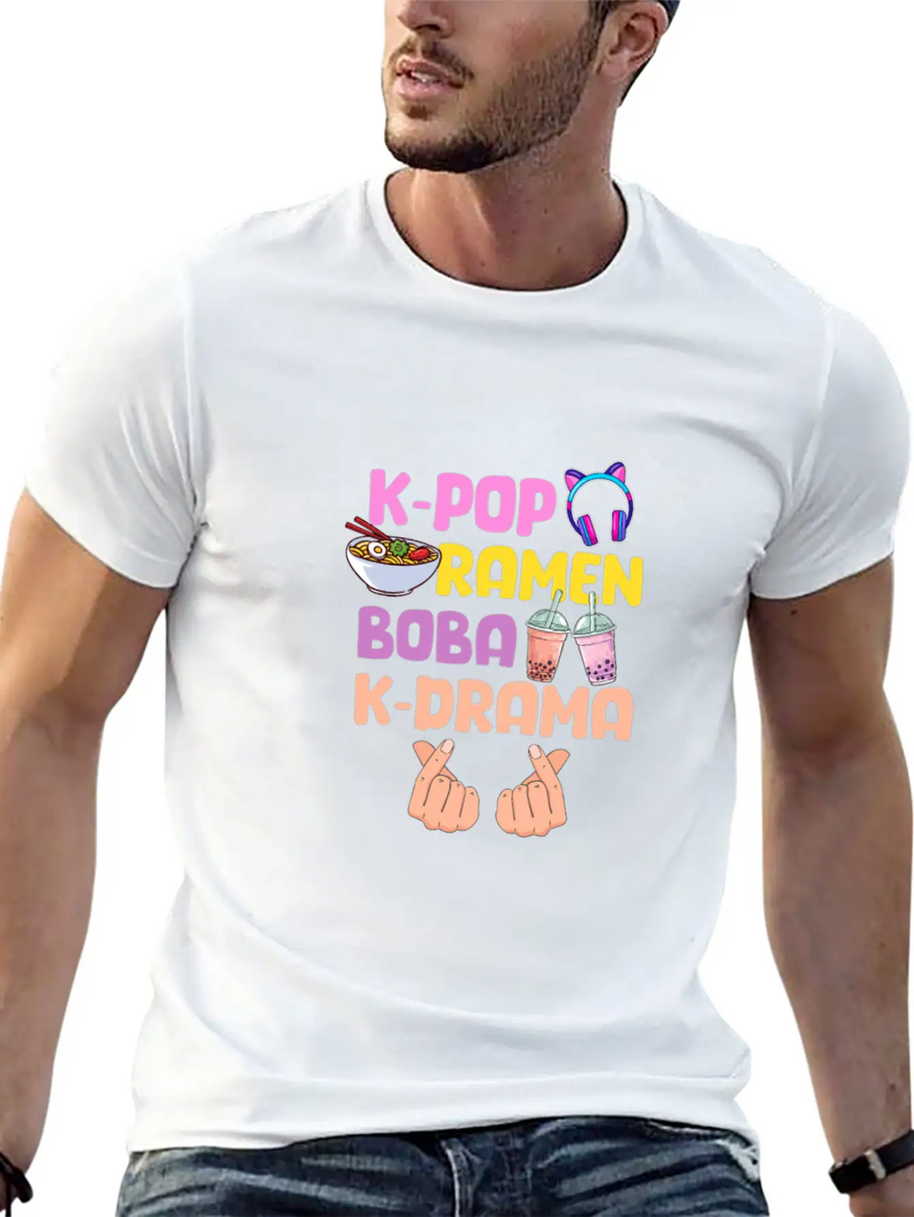 K-Pop Ramen Boba K-Drama Essential Cotton Tee For Daily Outfits – Unisex Style