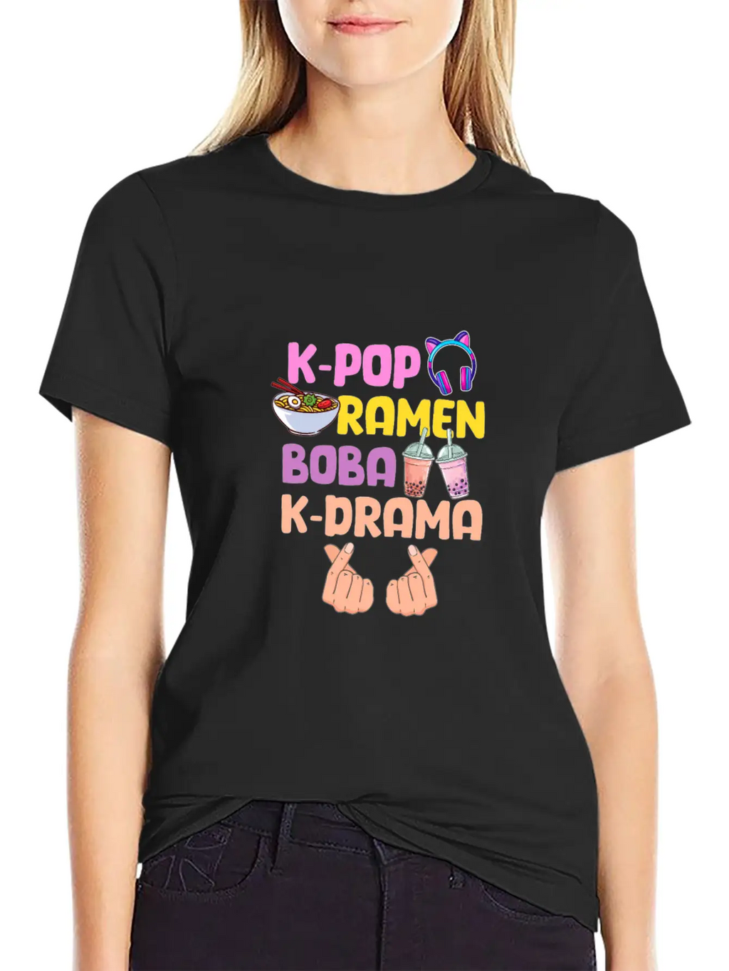 K-Pop Ramen Boba K-Drama Essential Cotton Tee For Daily Outfits – Unisex Style