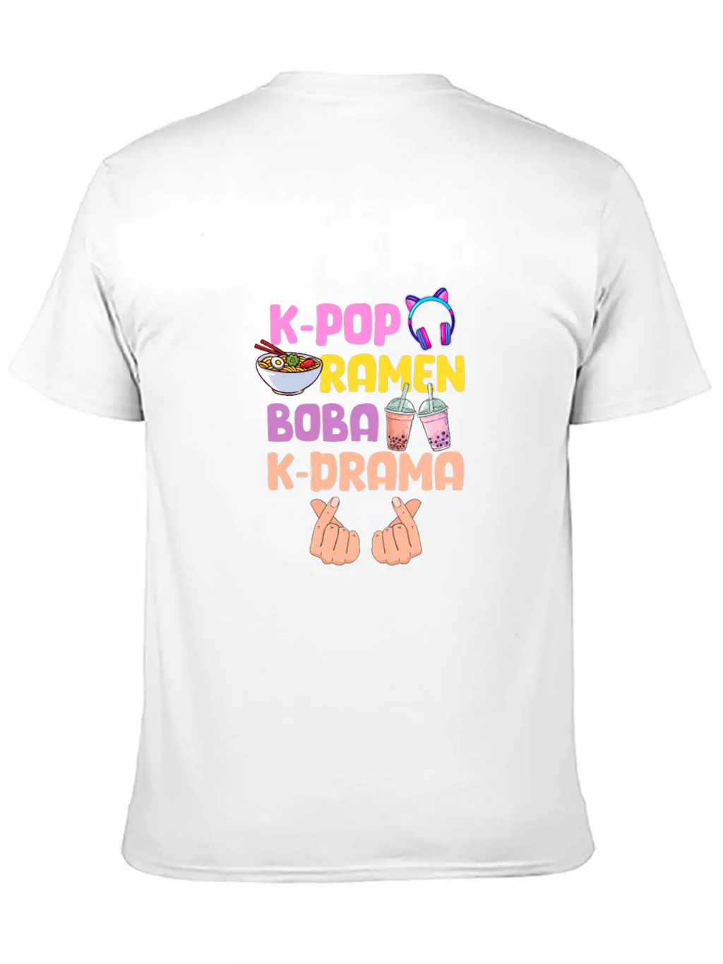 K-Pop Ramen Boba K-Drama Essential Cotton Tee For Daily Outfits – Unisex Style