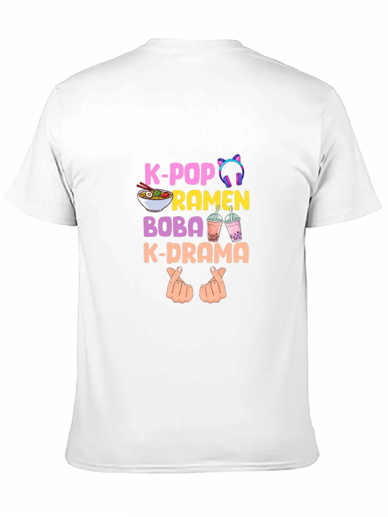 K-Pop Ramen Boba K-Drama Essential Cotton Tee For Daily Outfits – Unisex Style