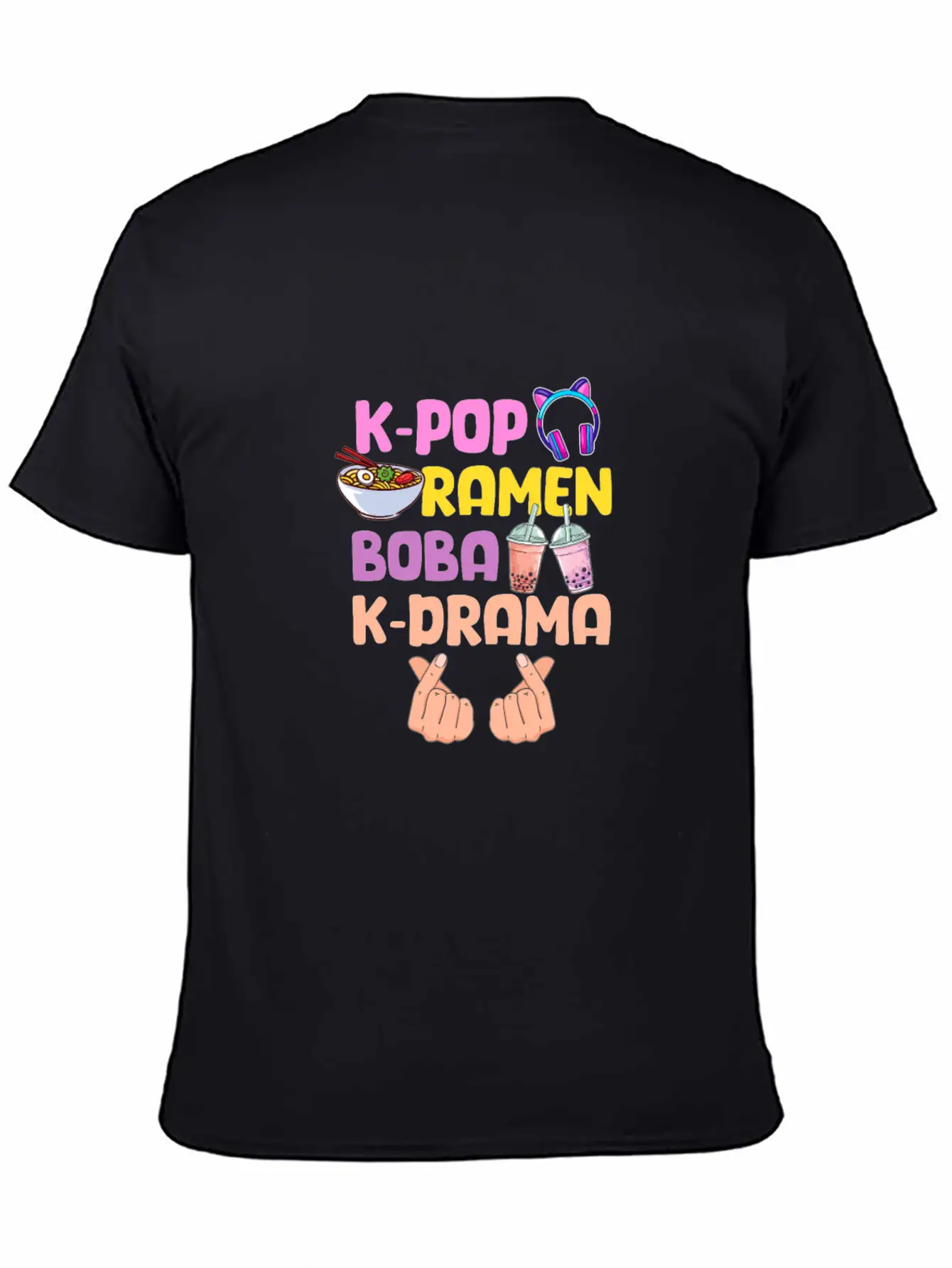 K-Pop Ramen Boba K-Drama Essential Cotton Tee For Daily Outfits – Unisex Style