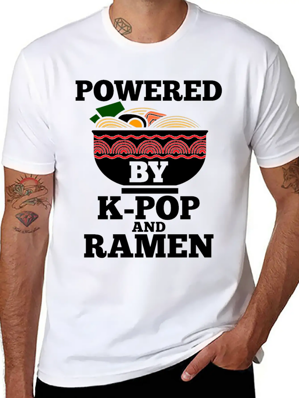 K-Pop Ramen Korean Pop Anime Essential Cotton Tee For Daily Outfits – Unisex Style