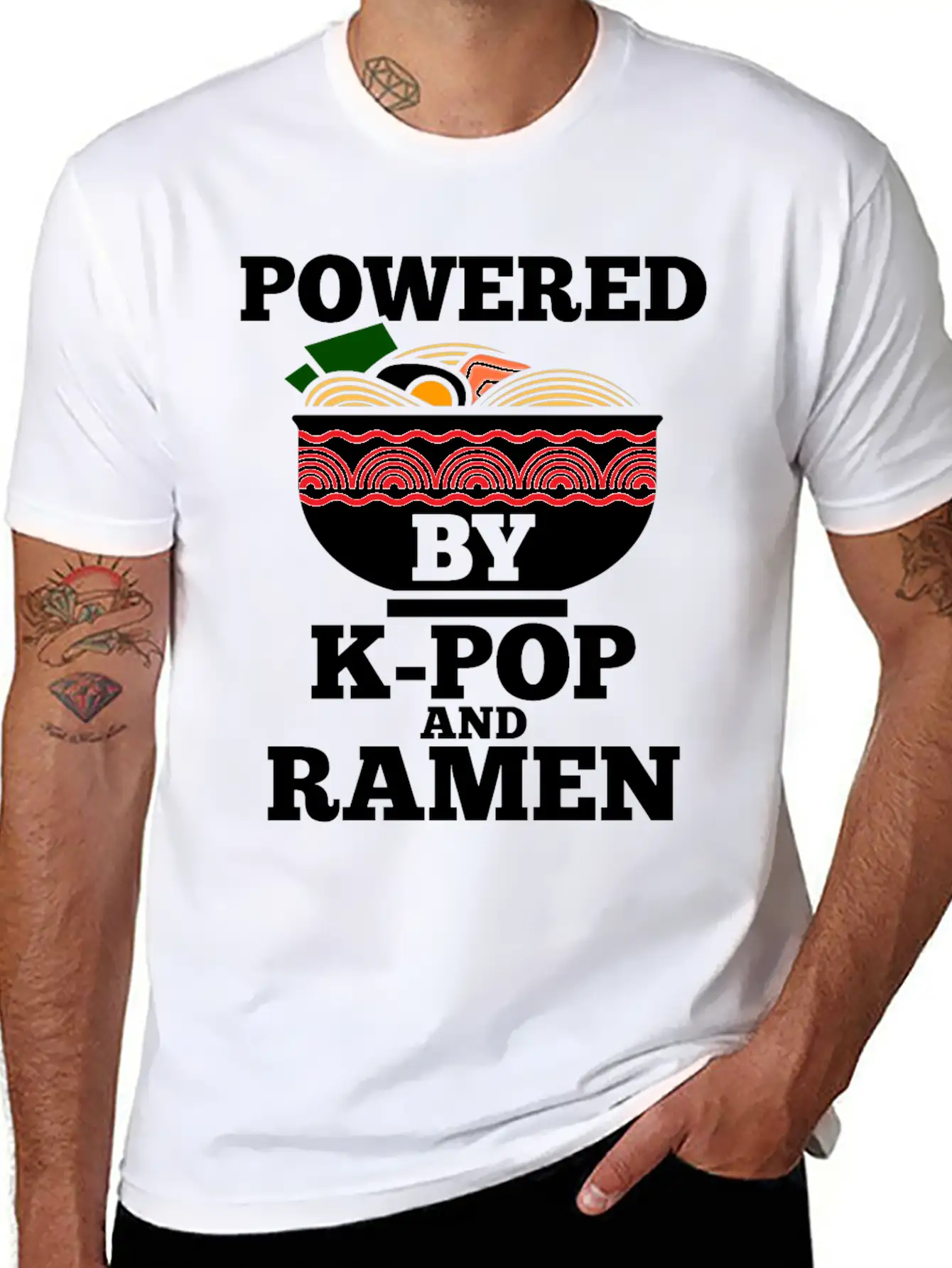K-Pop Ramen Korean Pop Anime Essential Cotton Tee For Daily Outfits – Unisex Style