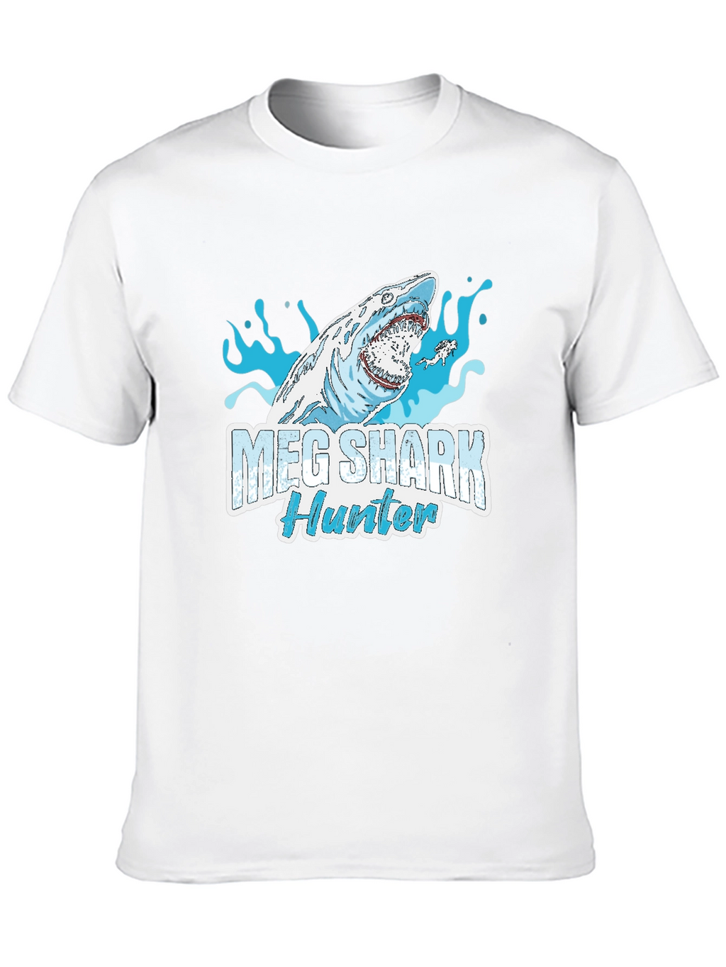 Meg Shark Hunter Graphic Tee - Cool Shark Design
