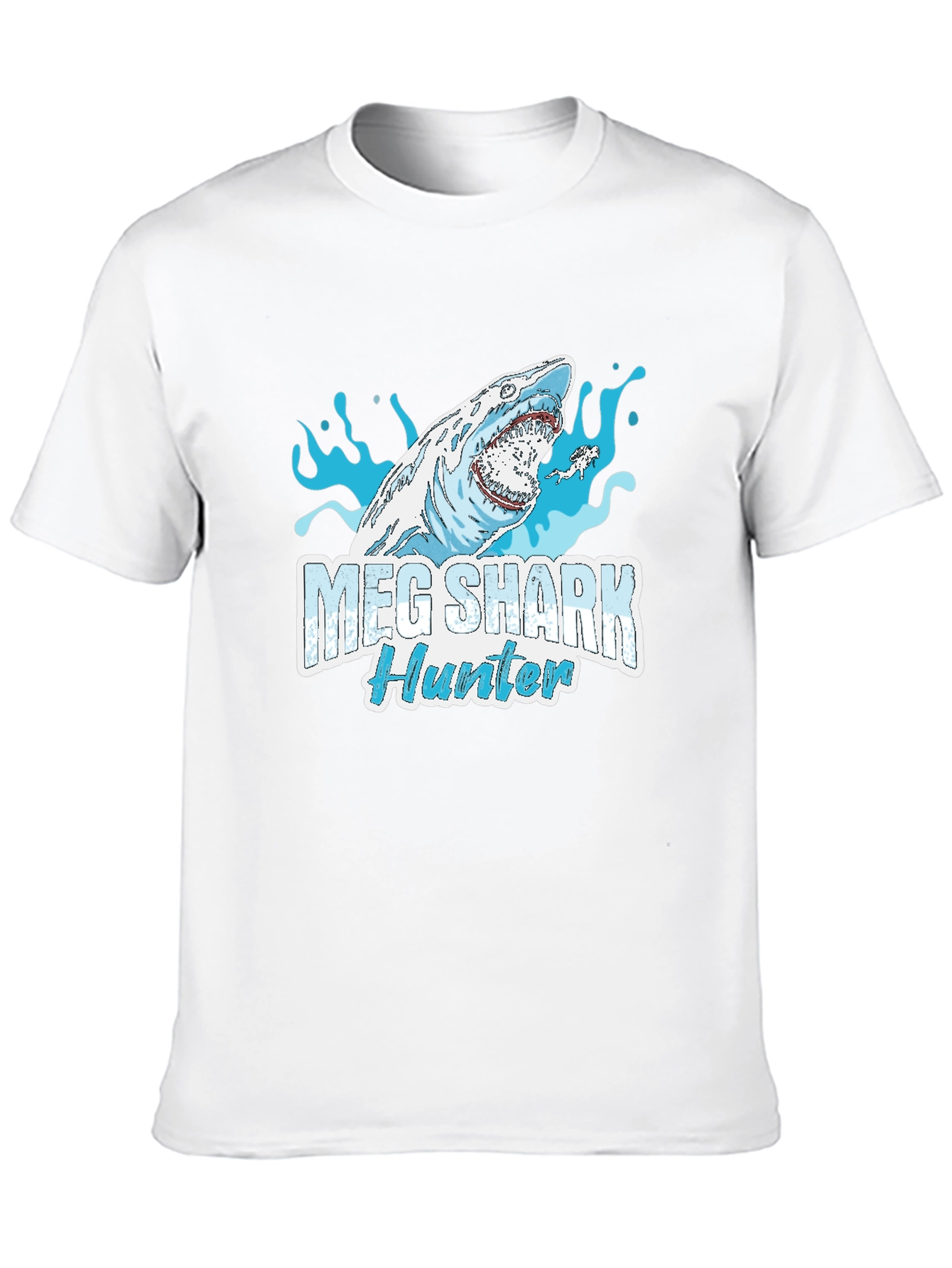 Meg Shark Hunter Graphic Tee - Cool Shark Design