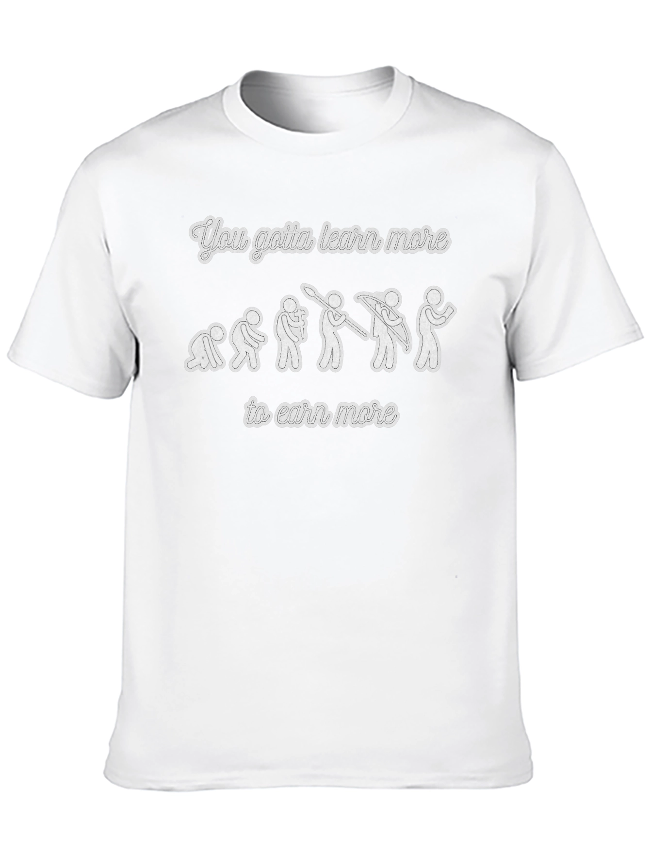 Learn More to Earn More Black Graphic Tee