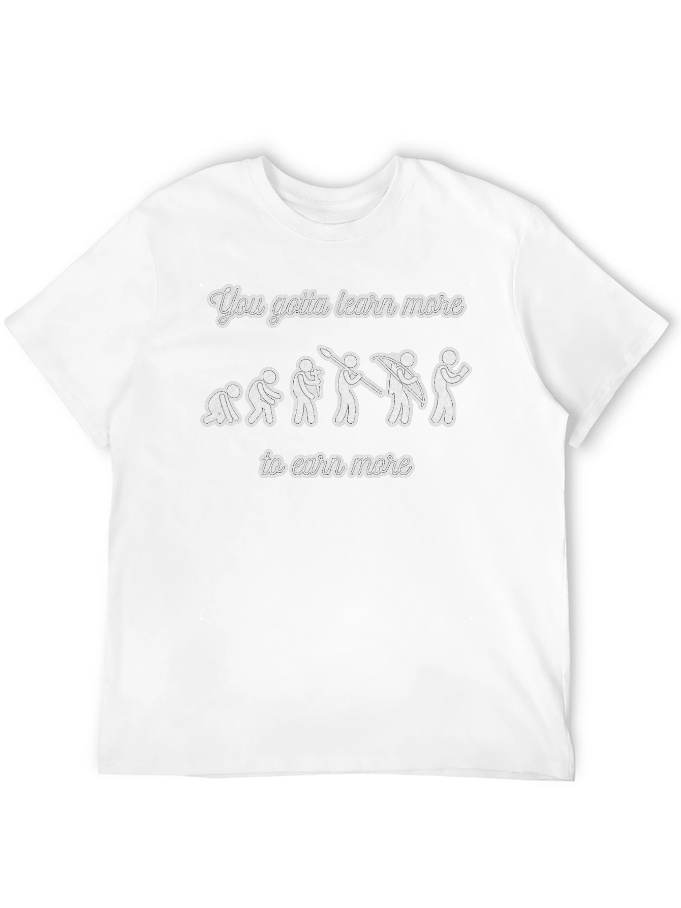 Learn More to Earn More Black Graphic Tee