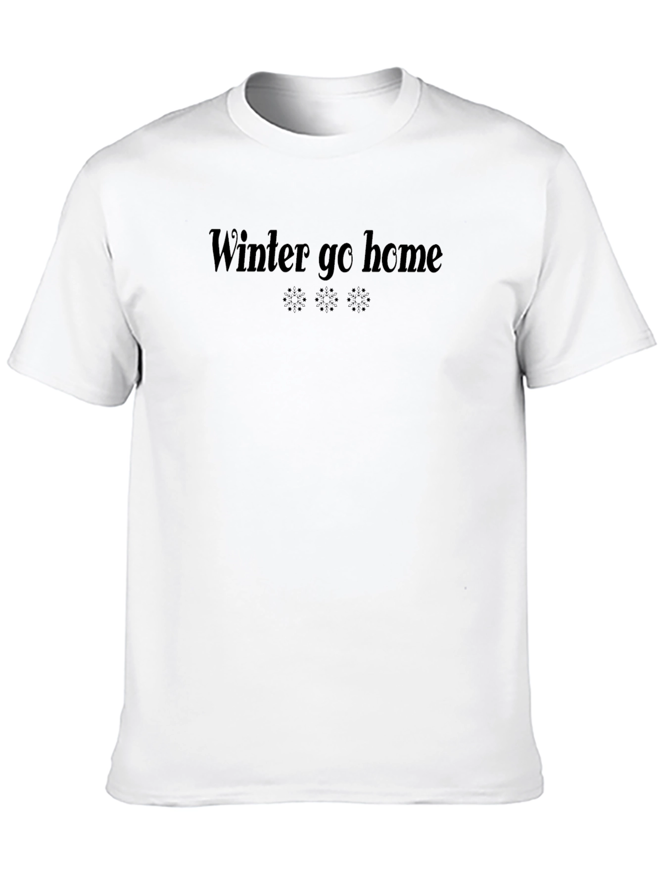 Winter Go Home Graphic Tee - Black T-Shirt