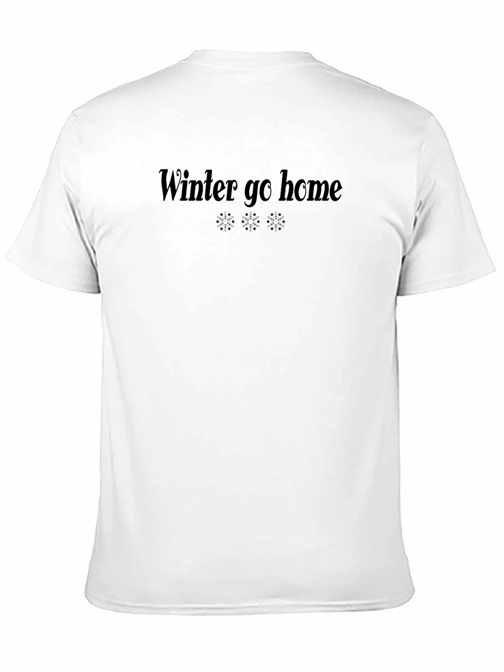 Winter Go Home Graphic Tee - Black T-Shirt
