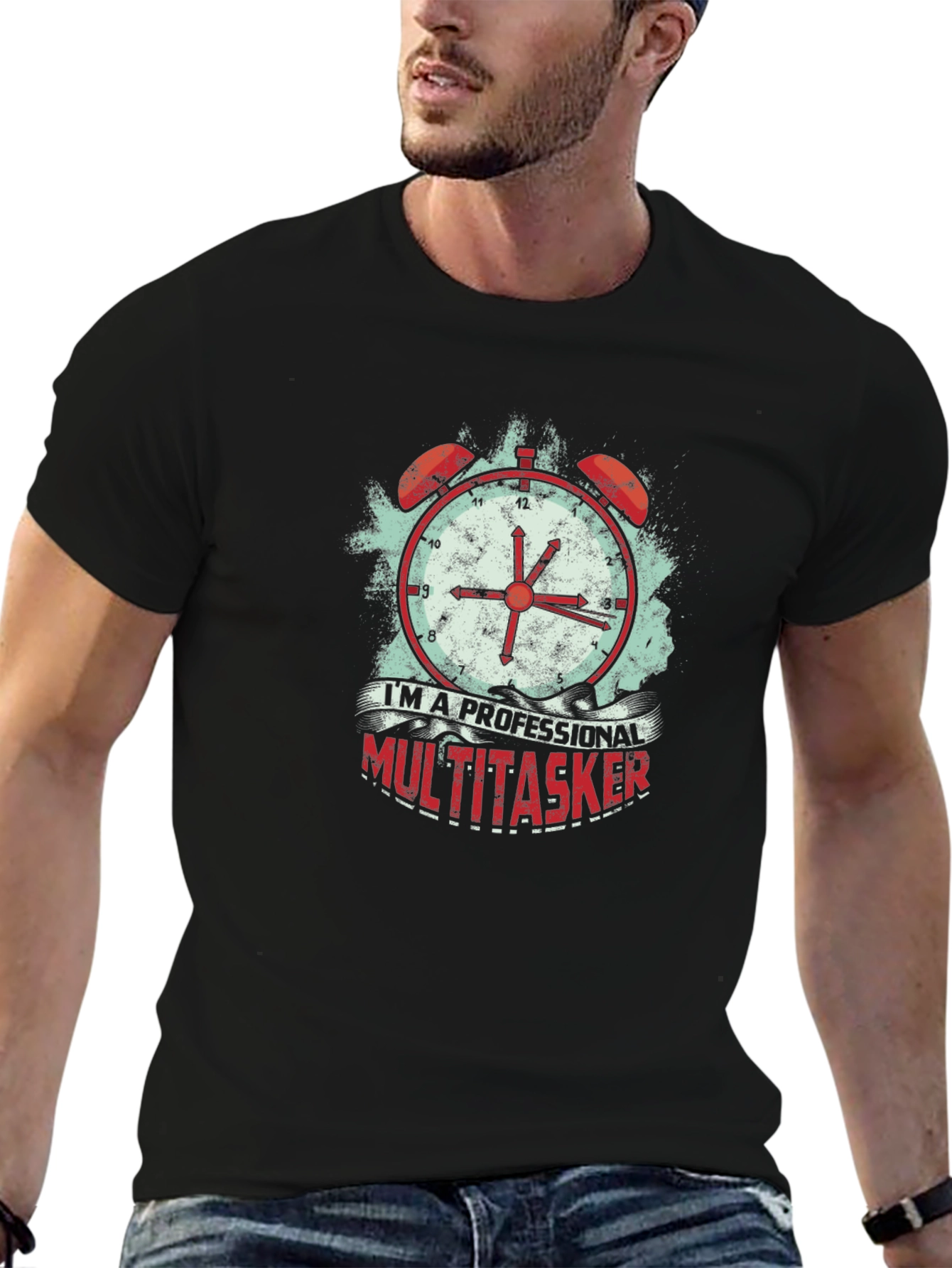 Professional Multitasker Graphic Tee - Black