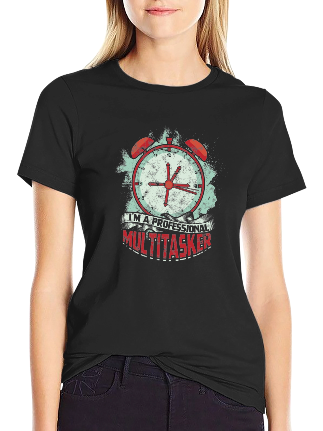 Professional Multitasker Graphic Tee - Black