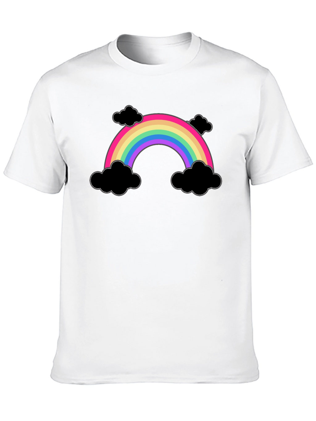 Rainbow and Clouds Graphic T-Shirt