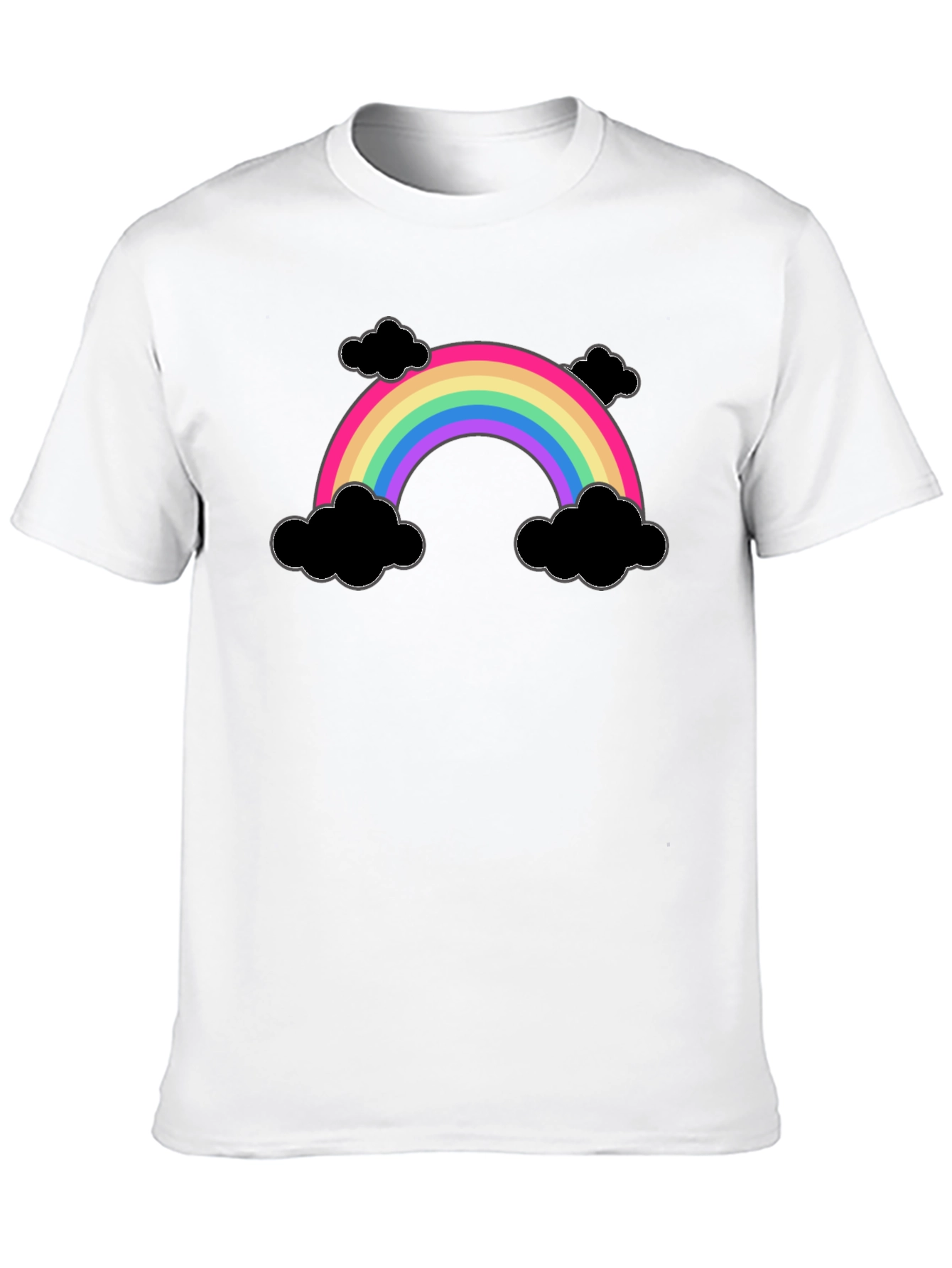 Rainbow and Clouds Graphic T-Shirt