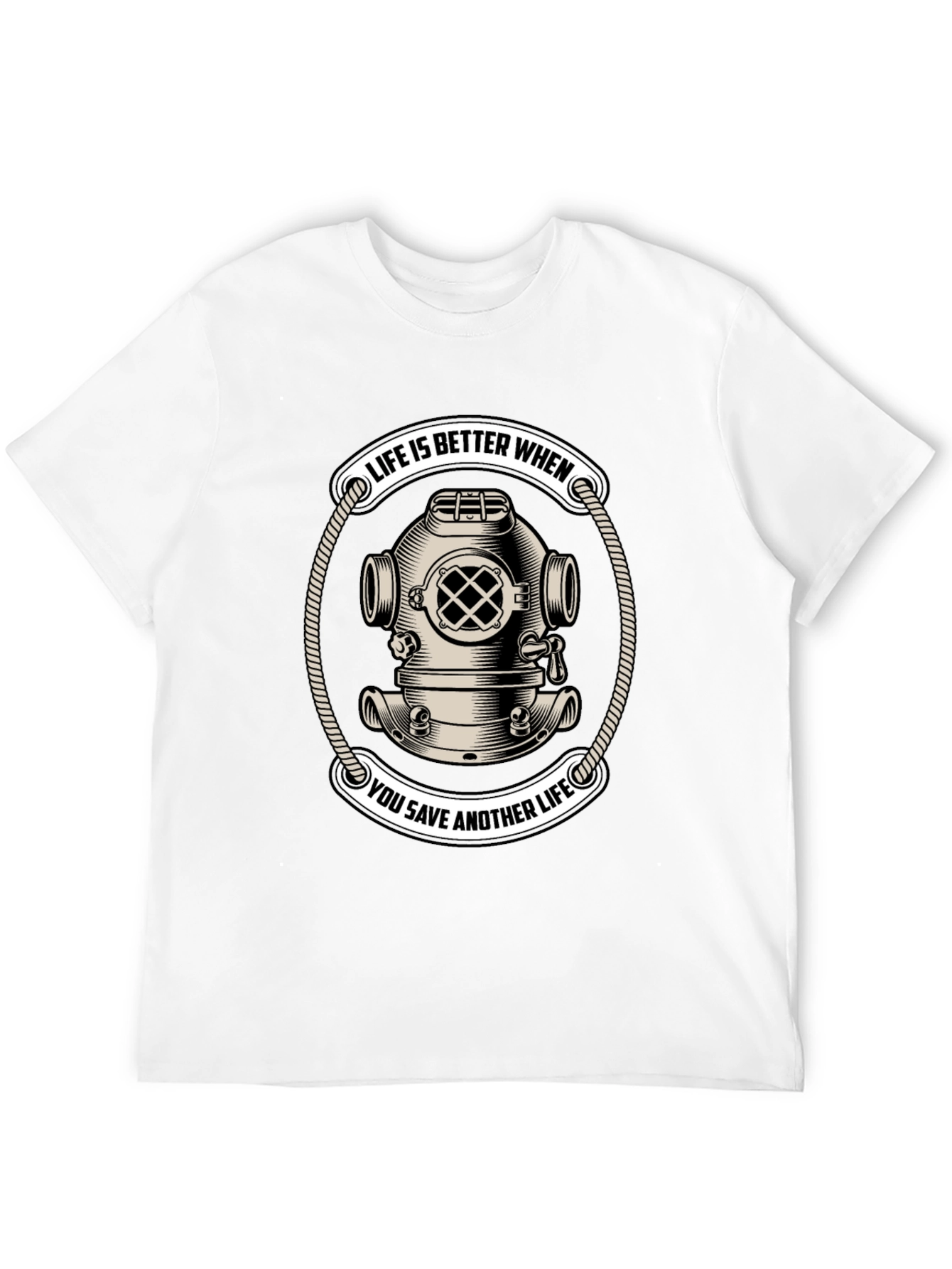 Life Saver Scuba Diver Helmet T-Shirt