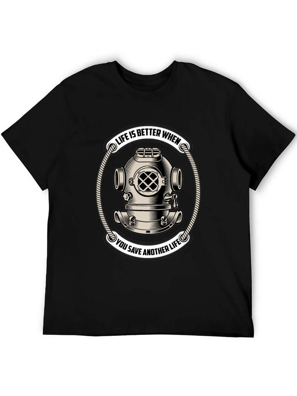 Life Saver Scuba Diver Helmet T-Shirt