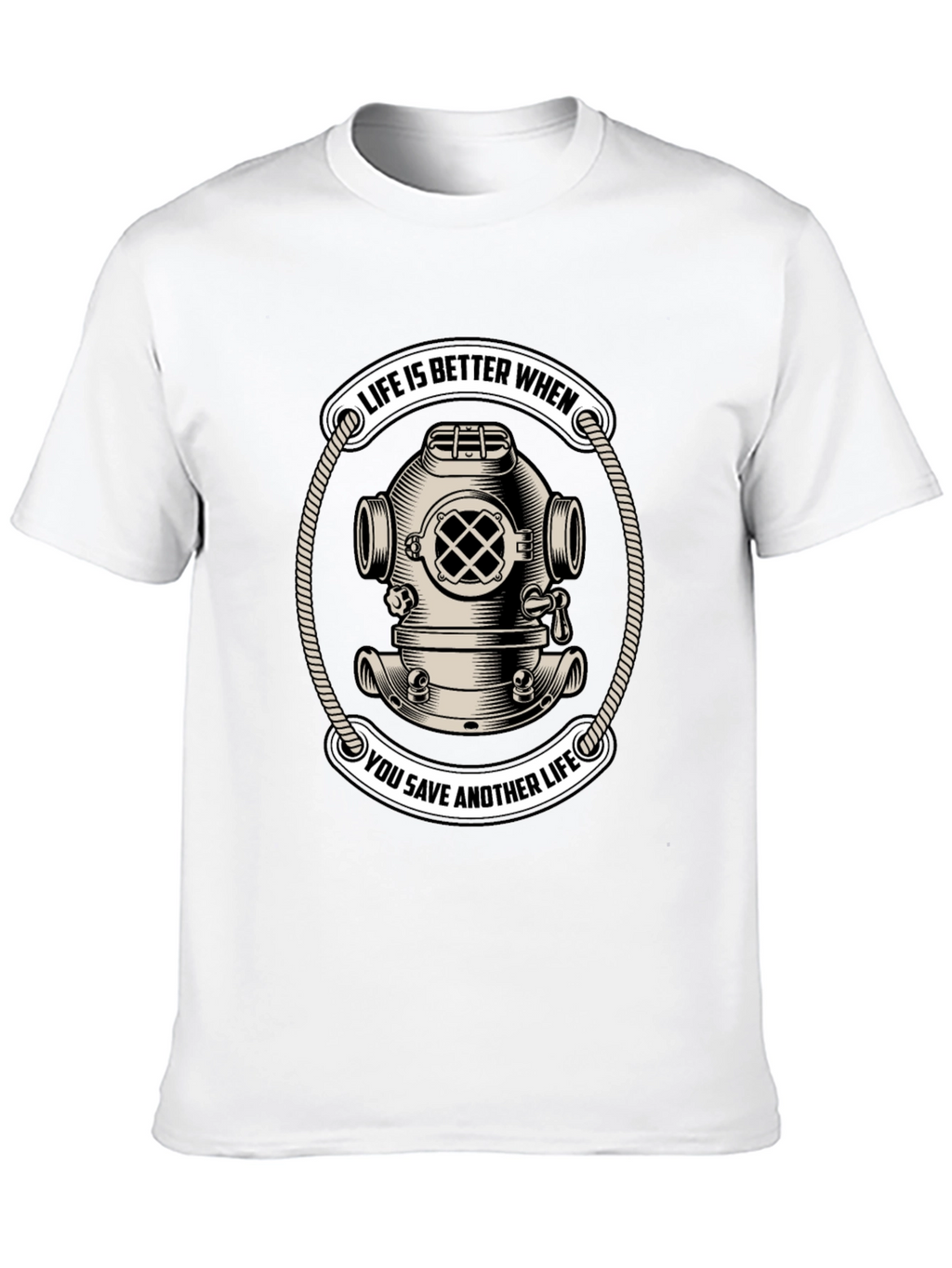 Life Saver Scuba Diver Helmet T-Shirt