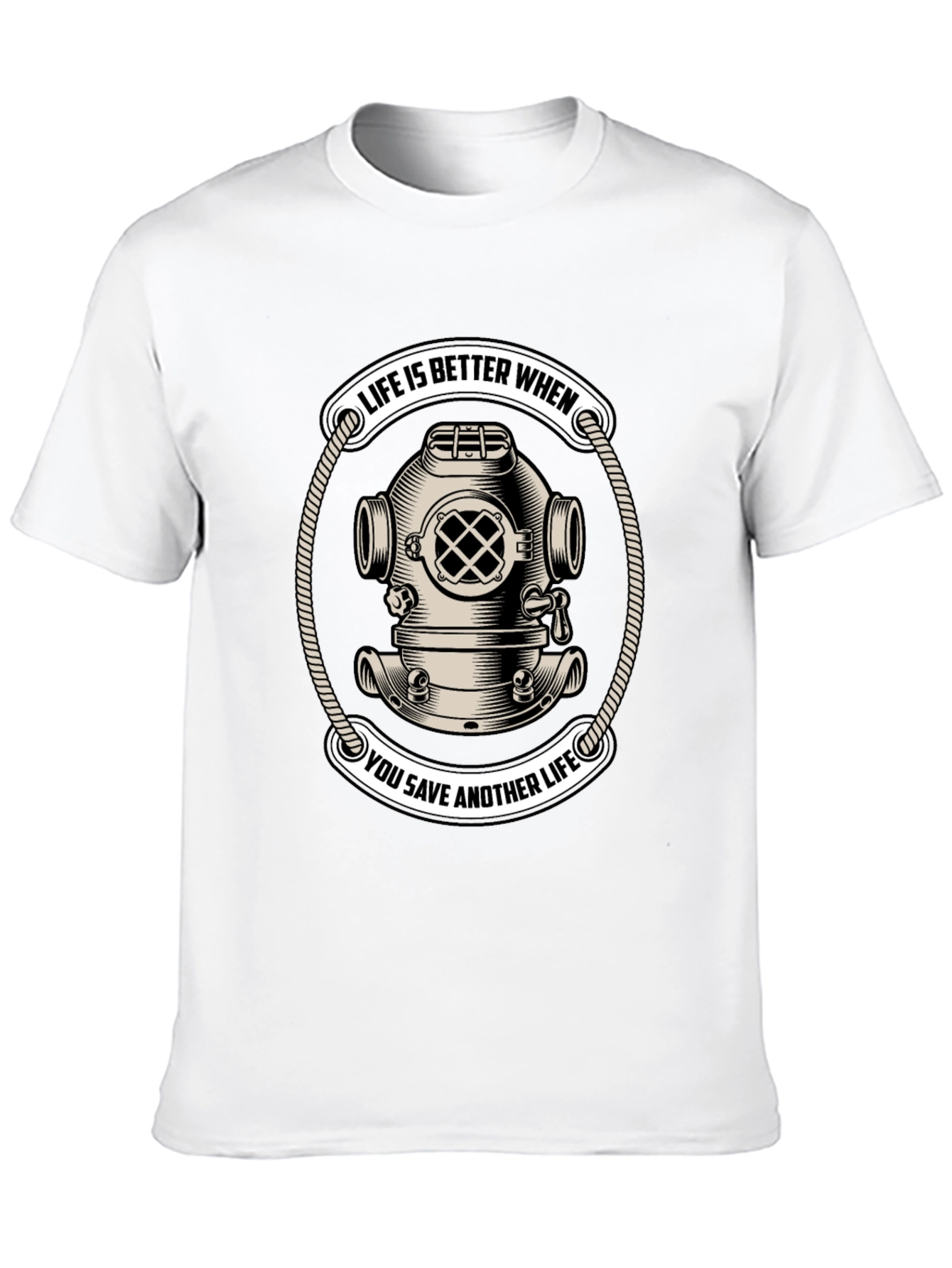 Life Saver Scuba Diver Helmet T-Shirt
