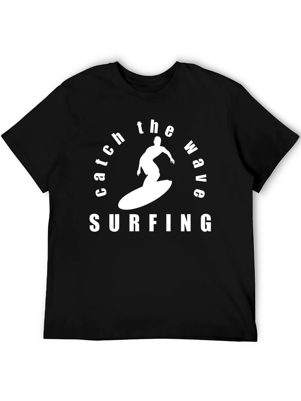 Catch the Wave Surfing T-Shirt - Black