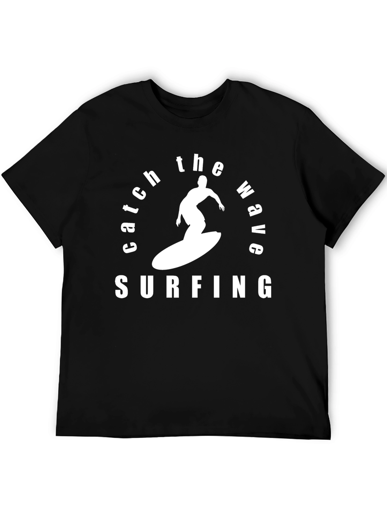 Catch the Wave Surfing T-Shirt - Black