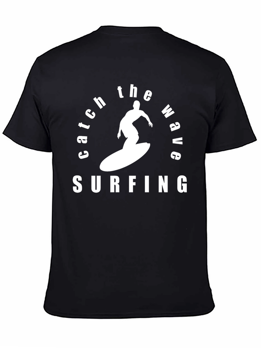Catch the Wave Surfing T-Shirt - Black