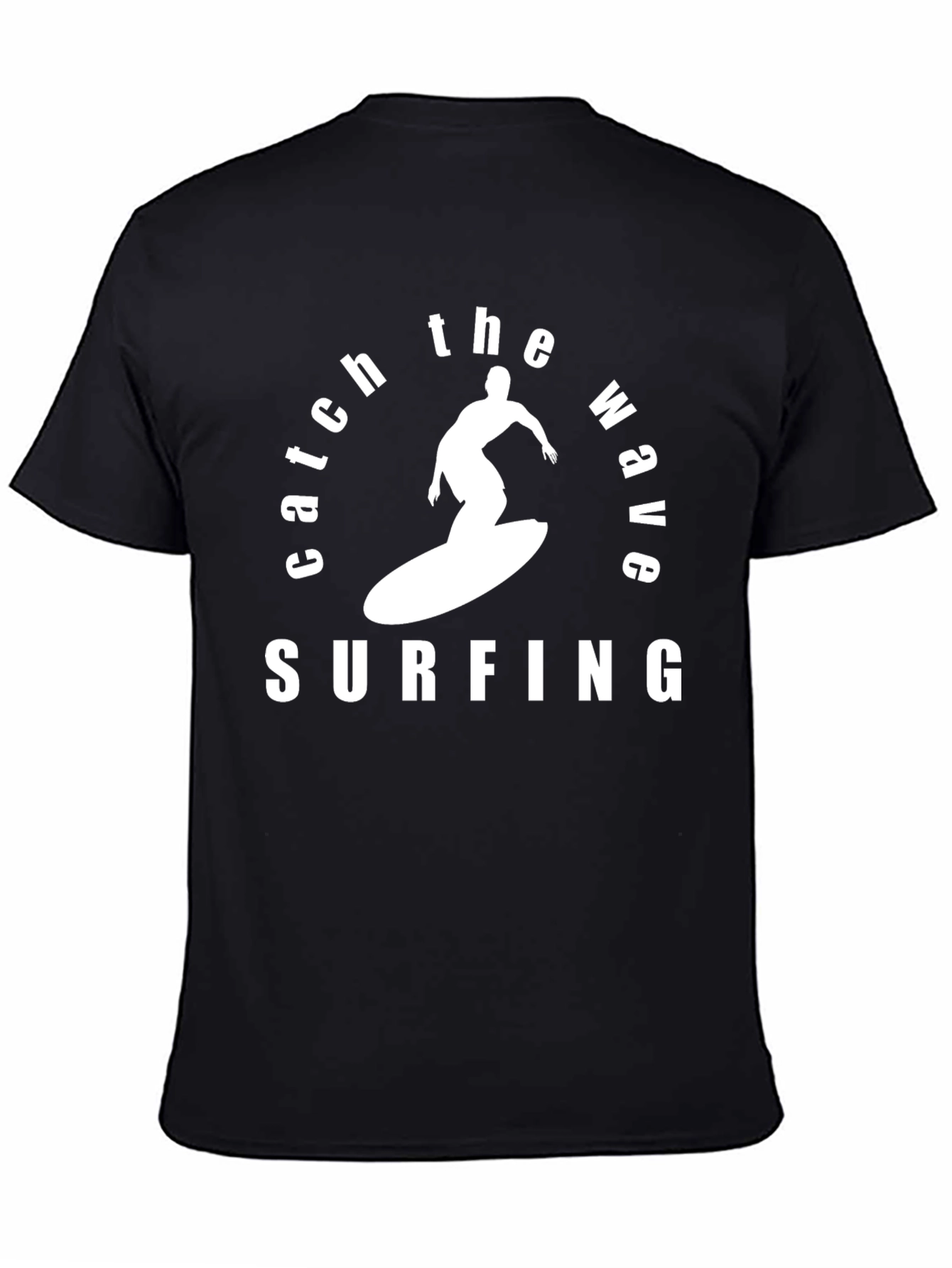Catch the Wave Surfing T-Shirt - Black