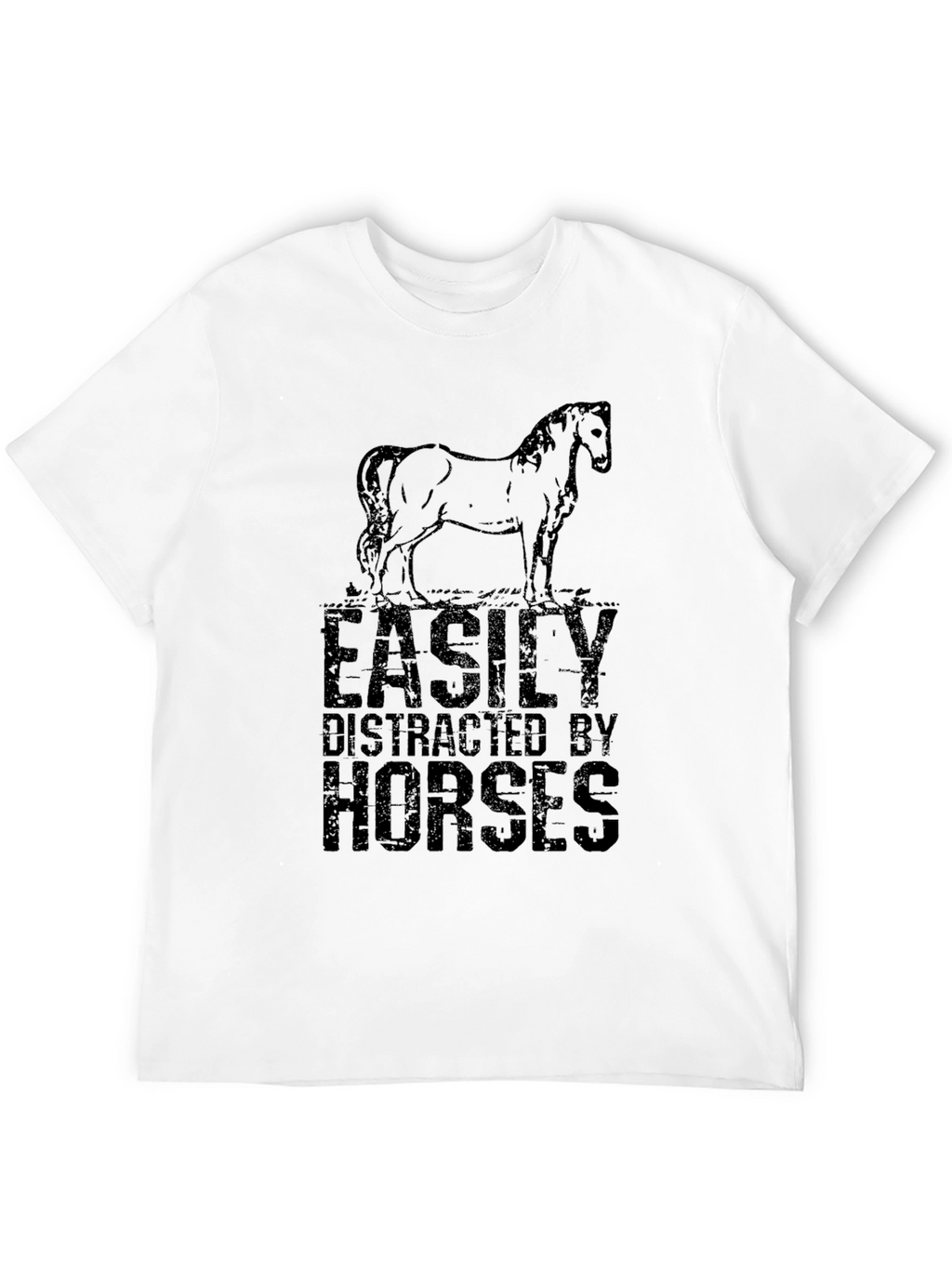 Easily Distracted By Horses Graphic T-Shirt