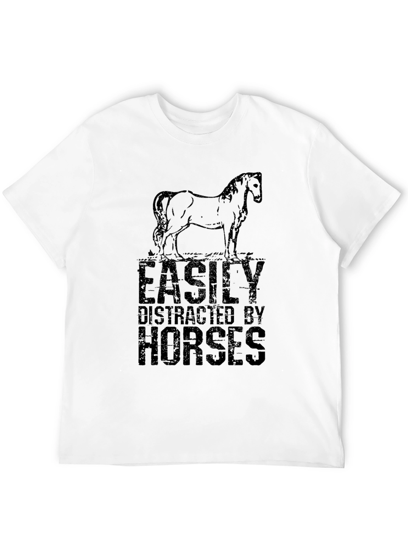 Easily Distracted By Horses Graphic T-Shirt