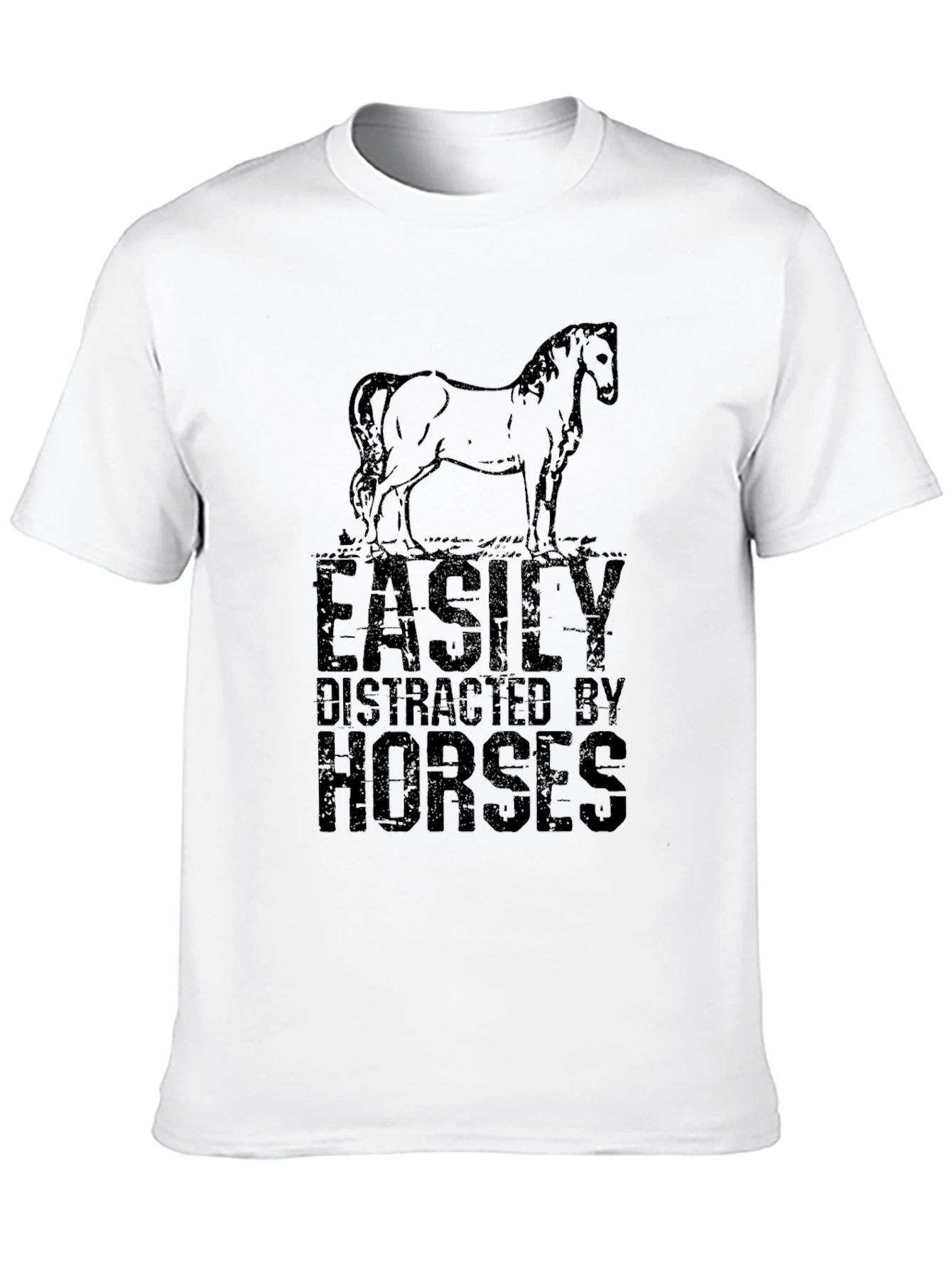 Easily Distracted By Horses Graphic T-Shirt