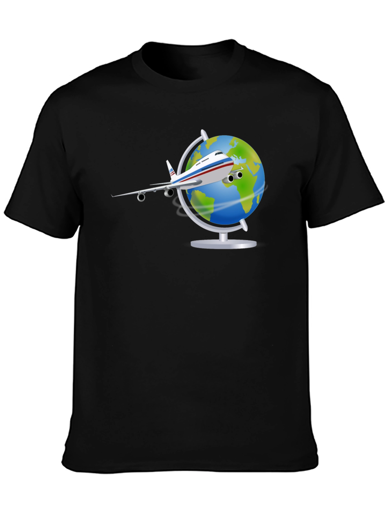 Globe Plane T-Shirt - Travel Adventure Tee