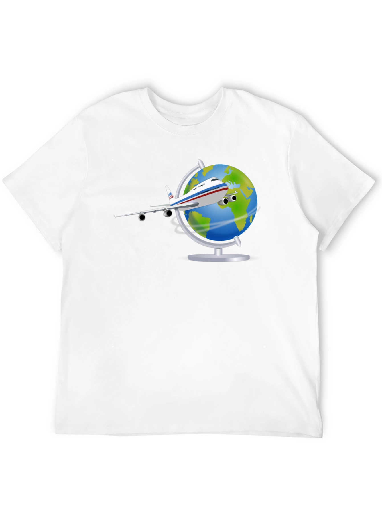 Globe Plane T-Shirt - Travel Adventure Tee