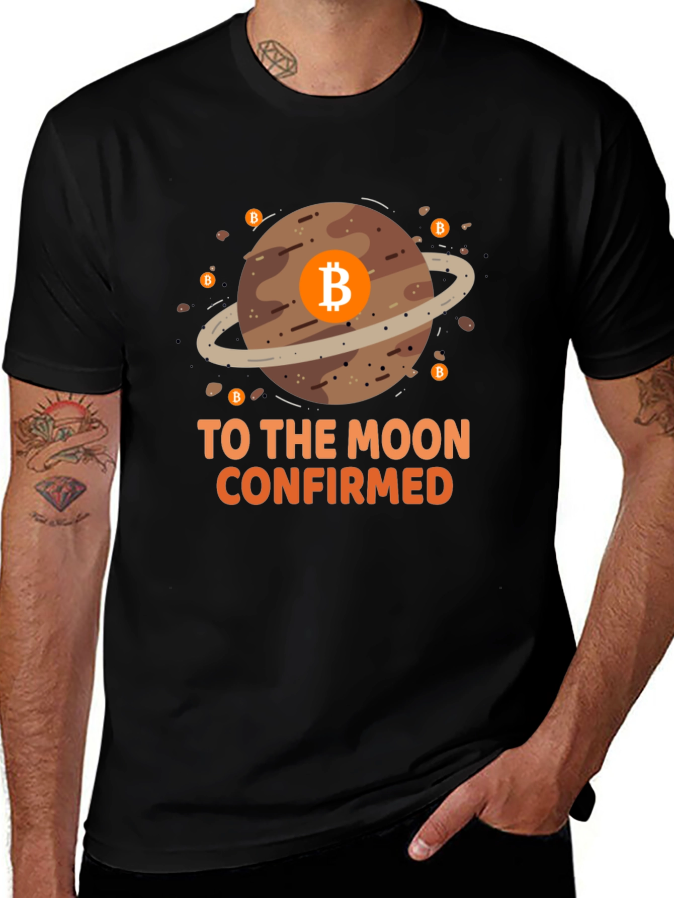 Bitcoin To The Moon Confirmed Graphic T-Shirt
