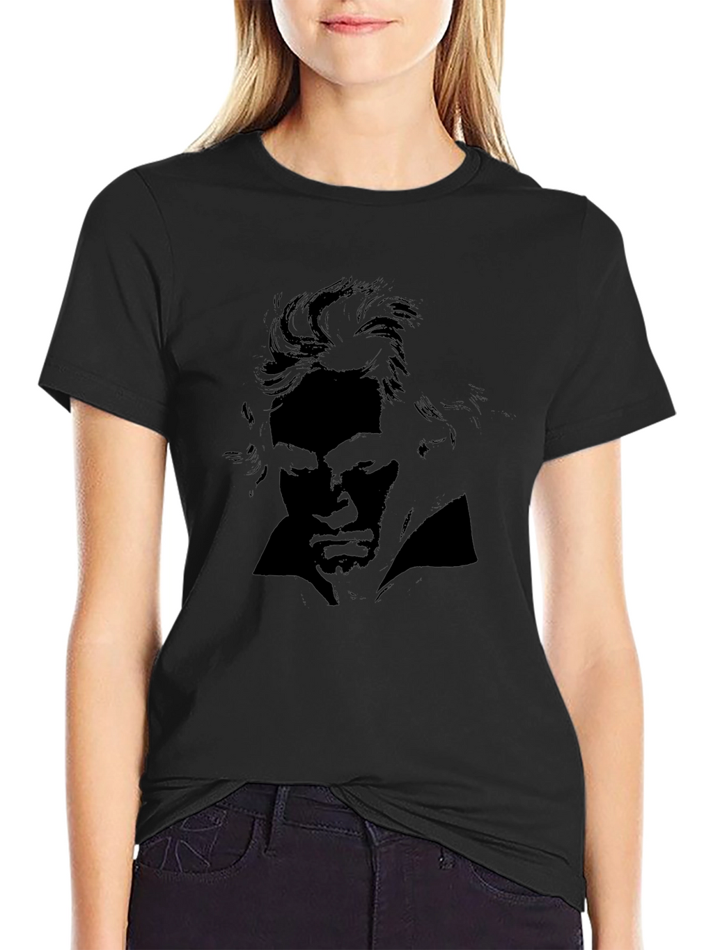 Beethoven Silhouette Black T-Shirt