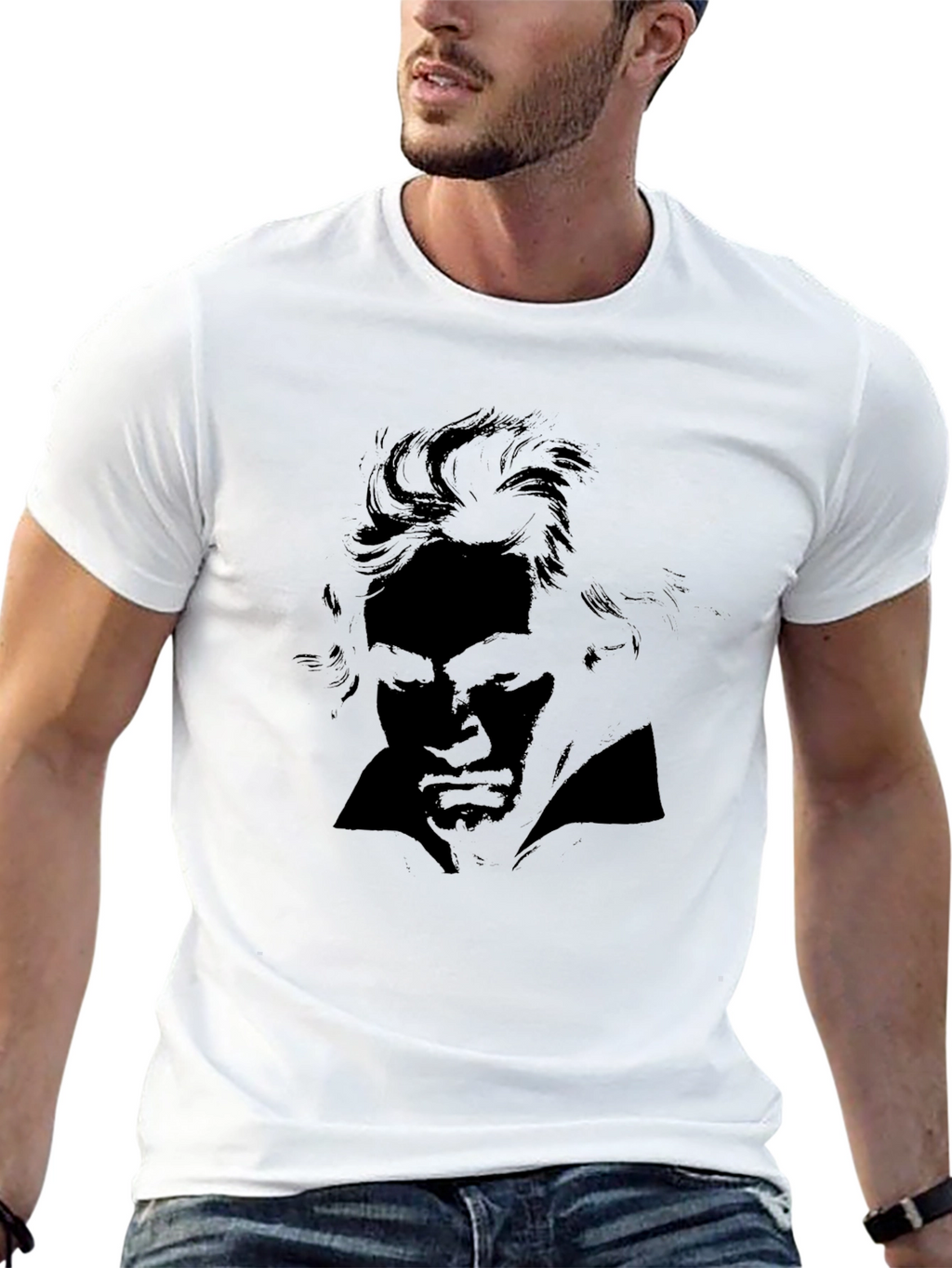 Beethoven Silhouette Black T-Shirt