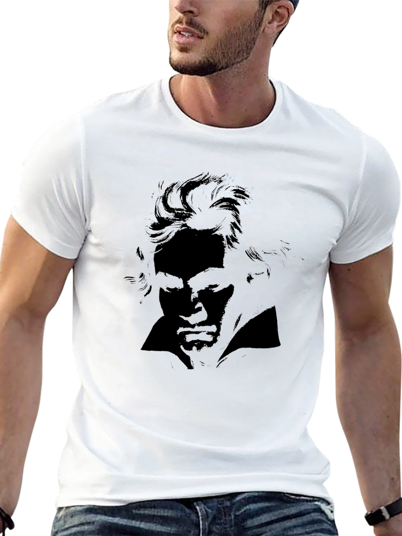 Beethoven Silhouette Black T-Shirt