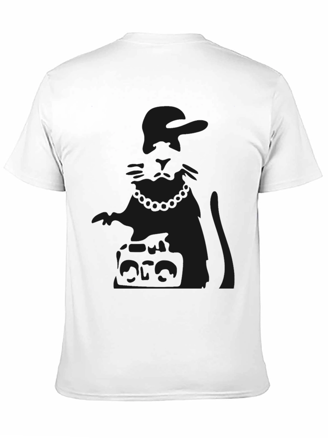 Mens Black Graphic Print Crew Neck T-Shirt