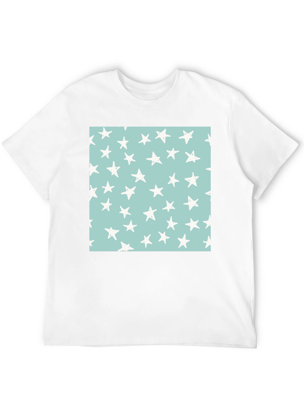 Starry Sky Tee - Black Cotton Casual T-Shirt