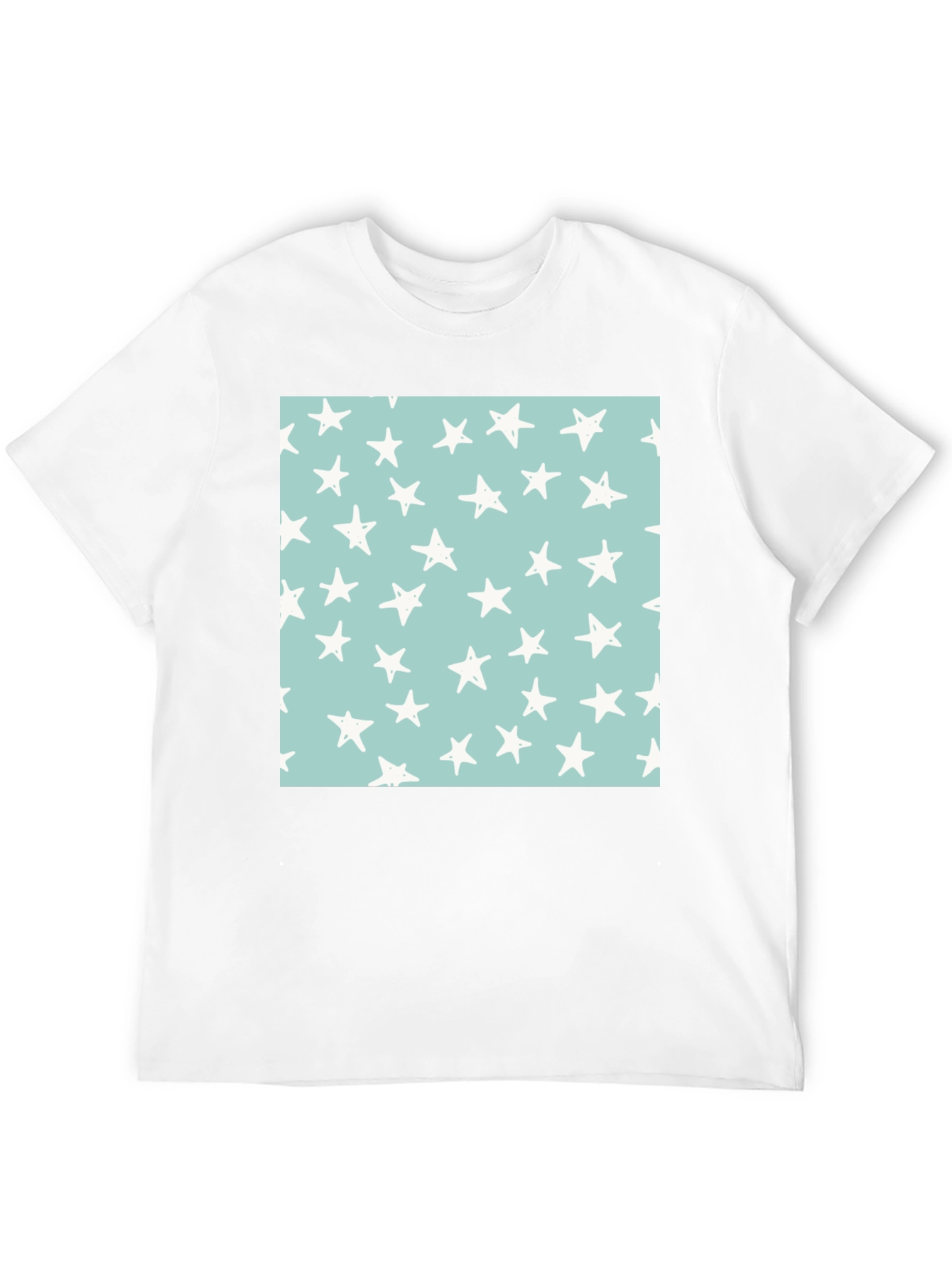 Starry Sky Tee - Black Cotton Casual T-Shirt