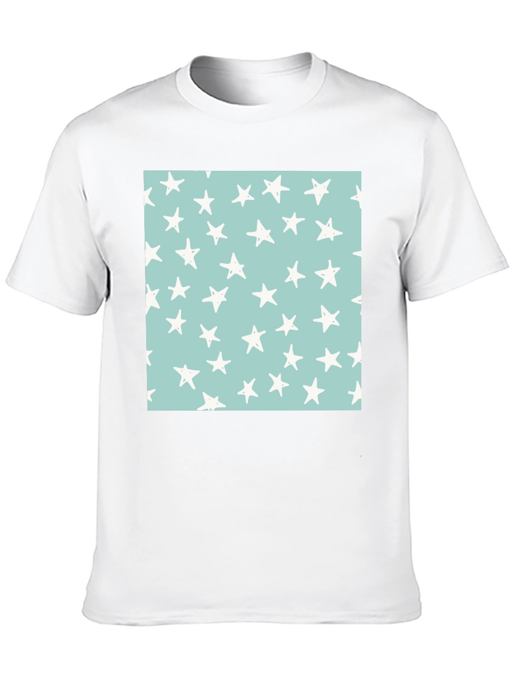 Starry Sky Tee - Black Cotton Casual T-Shirt