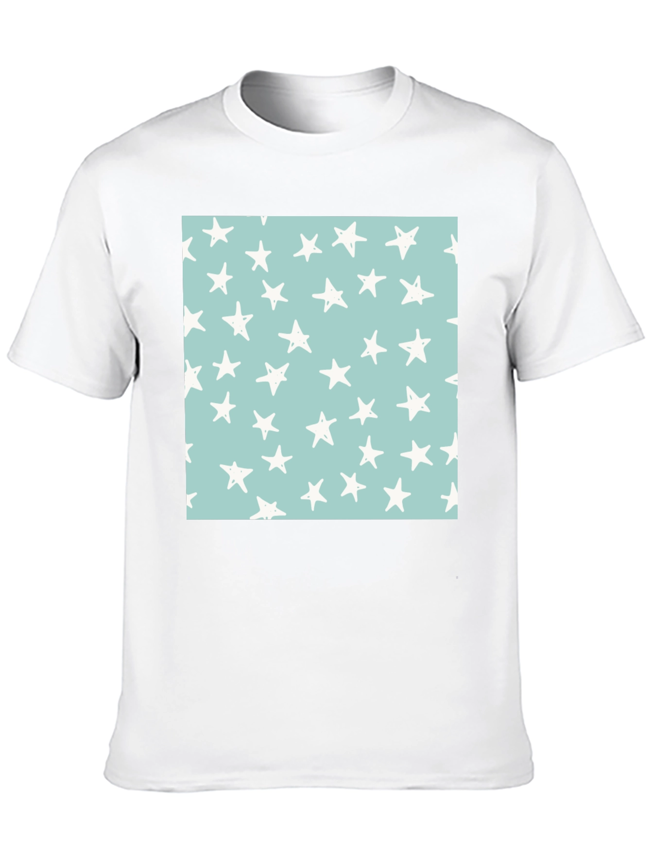 Starry Sky Tee - Black Cotton Casual T-Shirt