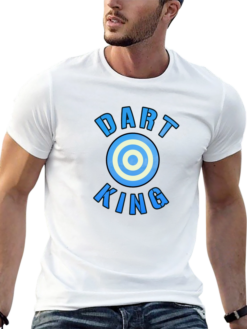 Dart King T-Shirt - Blue Print Design