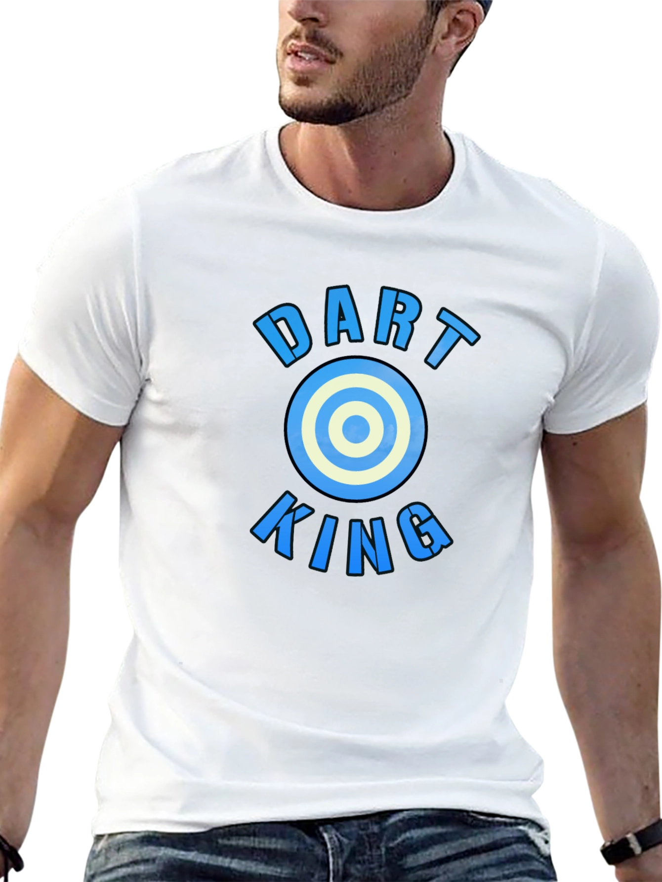 Dart King T-Shirt - Blue Print Design