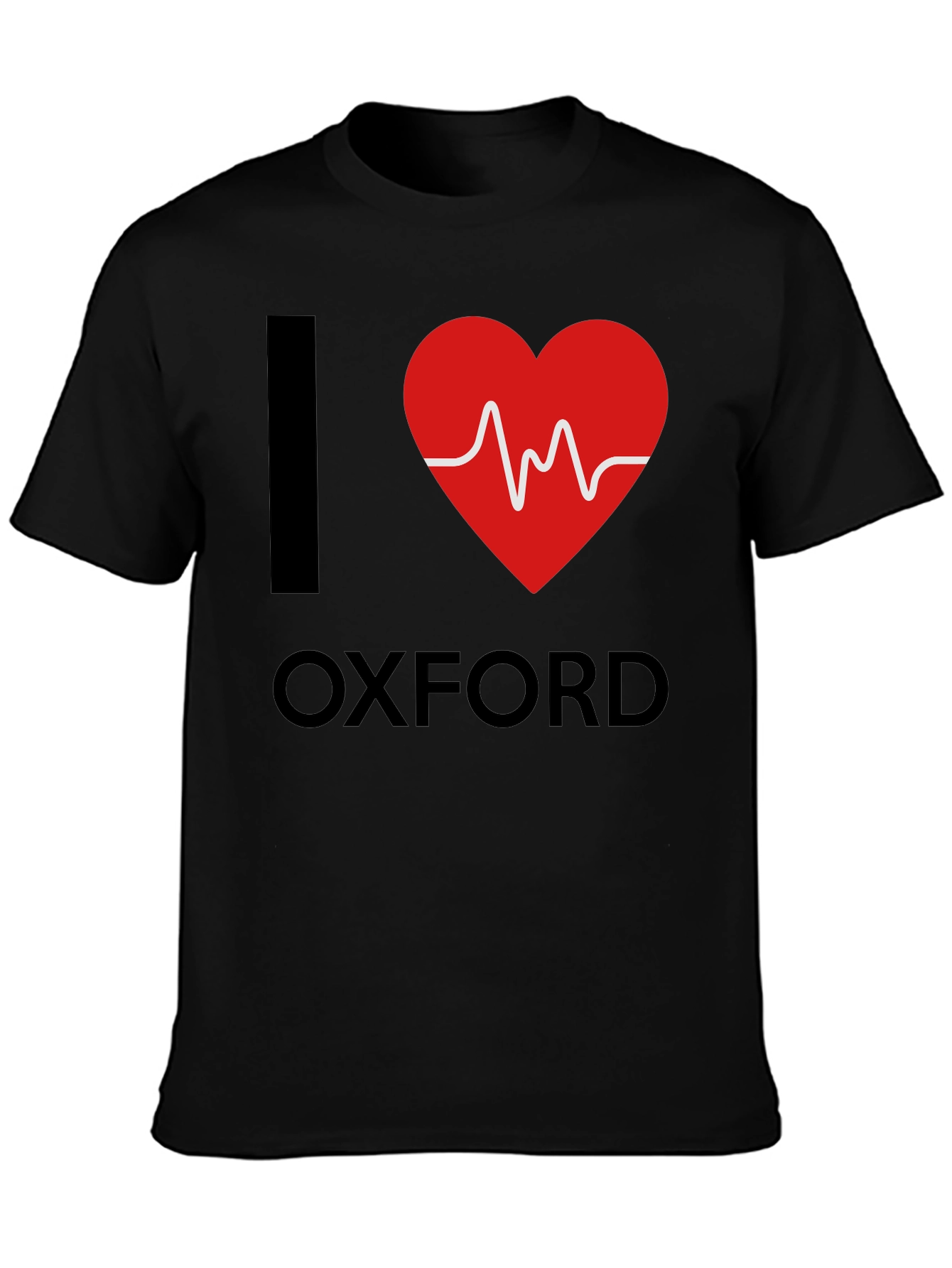 I Heart Oxford T-Shirt - Black Cotton Graphic Tee